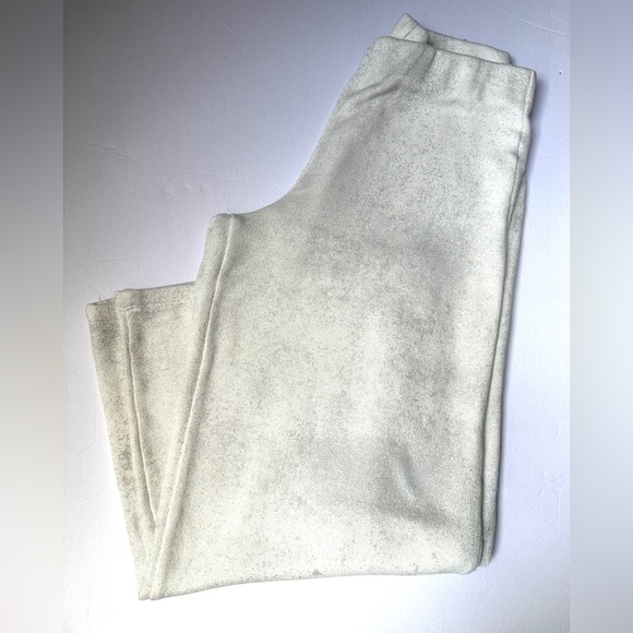 Zara Glitter Textured Wide-Leg pants Medium and sweater Larger Set White Women's - Picture 12 of 16